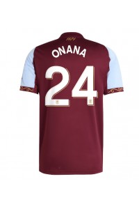 Fotbalové Dres Aston Villa Amadou Onana #24 Domácí Oblečení 2025-26 Krátký Rukáv